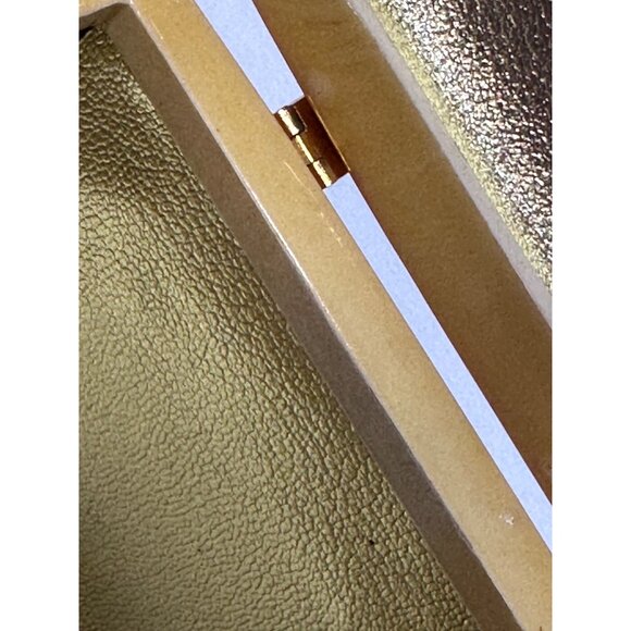 Vtg Lucite Box Purse Rhinestone Embellished Handle White Stag? Wilardy? Read - Picture 15 of 16